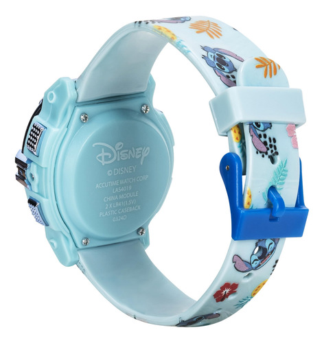 Reloj Accutime Disney Stitch Para Niños Con Pantalla Lcd Dig