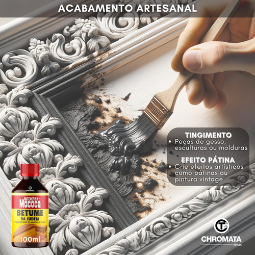 Betume Da Judéia Envelhecedor Artesanato Tingidor Concentrado Mococa Chromata 100 Ml