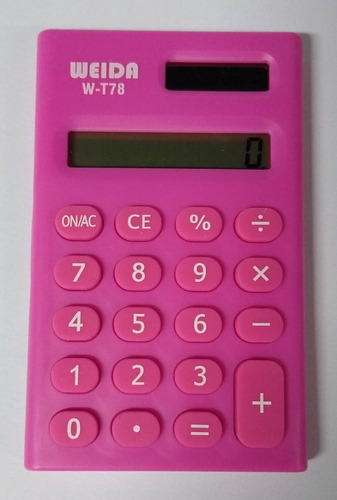 Calculadora Portátil Weida W T78 Color Rosa