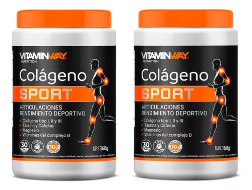 Colageno Sport Rendimiento Deportivo Vitamin 360g Pack X 2