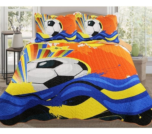 Cubrecama Verano Quilt Infantil Plush Plaza Y Media Tf