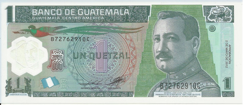 Guatemala Un Quetzal 2012 Polímero
