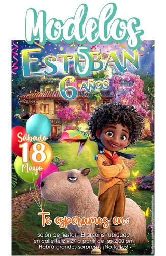 Invitación Cumpleaños Encanto Isabella Personalizada Disney