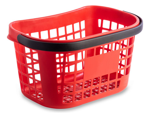 Canasta Compras Super Tienda Mano Ligera Curva Más Ventas Rojo