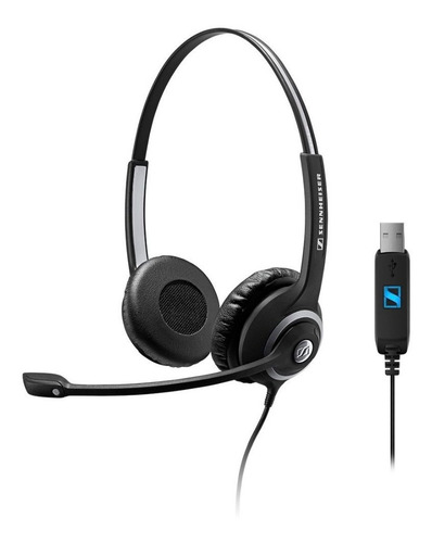 Auricular Con Microfono Sennheiser Sc 260 Usb Color Negro