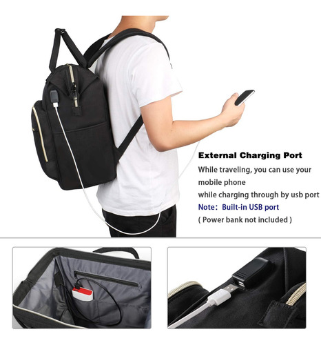 Mochila Antirrobo Para Portatil, Carga Usb, Resistente Al...
