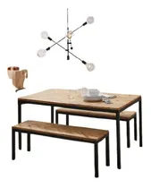 Comprar Mesa Industrial + 2 Bancos Bares Restaurantes Pizzerias