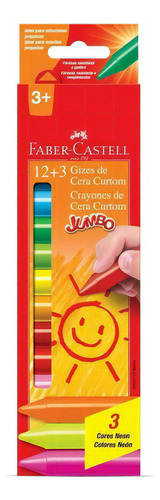 Giz De Cera Faber Castel Curtom Jumbo 15 Cores