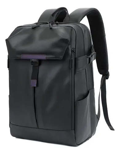 Mochila Notebook Impermeável Escolar Feminina Masculina Pret Preto Liso