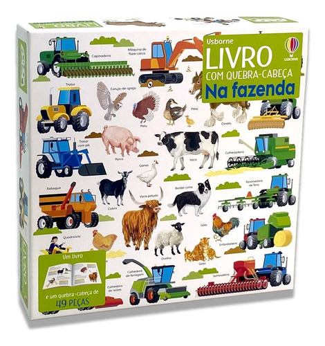 Na Fazenda: Livro Com Quebra Cabeça, De Sam Taplin. Editorial Usborne, Capa Mole, Edição 1 Em Português, 2023