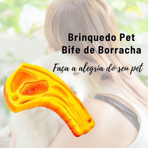 Imagem 2 de 6 de Bife Borracha Interativo Cachorro Emite Som Mordedor