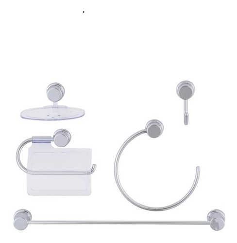 Kit Accesorio Para Baño 5 Piezas Abs Base