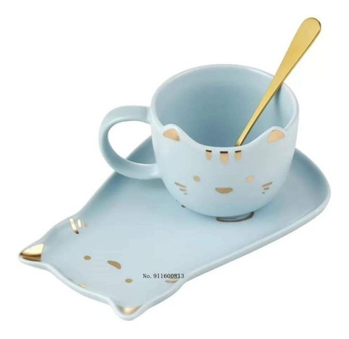 Juego De Tazas Gatito (Usado)