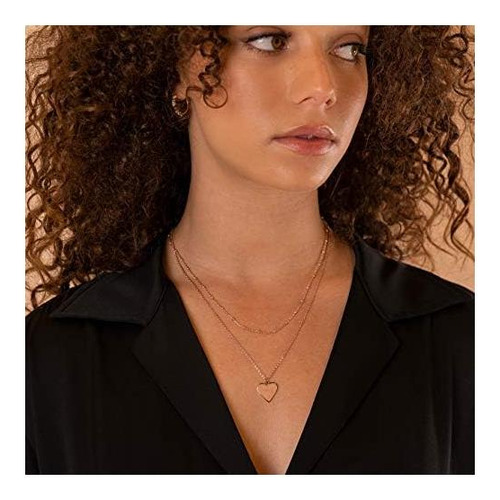 Pavoi 14k Rose Pleged Catina Del Corazón Del Corazón Para De
