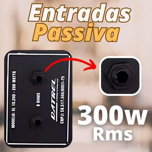 Kit Caixa De Som 15 Ativa + Passiva 600w Profissional Datrel