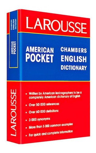 Imagen 1 de 3 de Diccionario Larousse American Pocket Chambers English