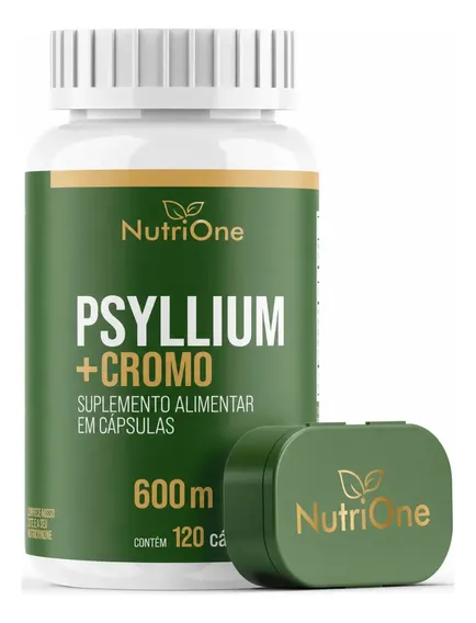 Psyllium + Picolinato De Cromo 120 Cápsulas 600mg - Nutrione