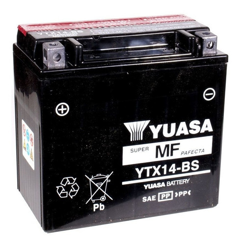 Bateria Gel Motos Yuasa Ytx14-bs Super Mf Activada Africa Twin Xrv750 Emporio