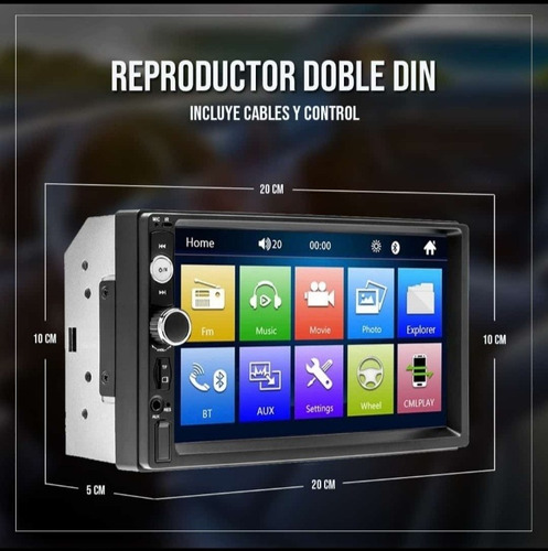 Reproductor De Pantalla 2 Din Para Vehículos