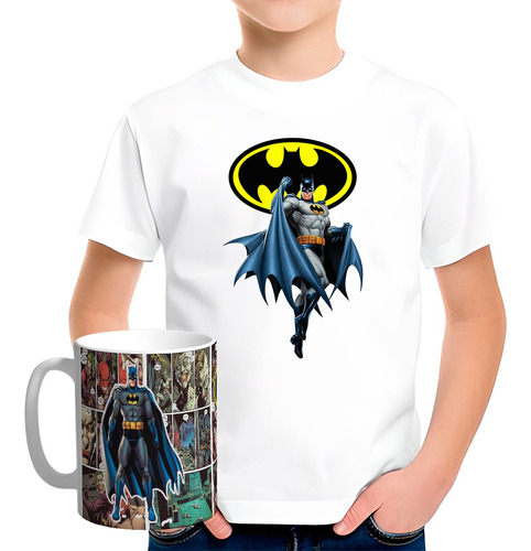 Remera Combo Con Taza Batman Personalizada