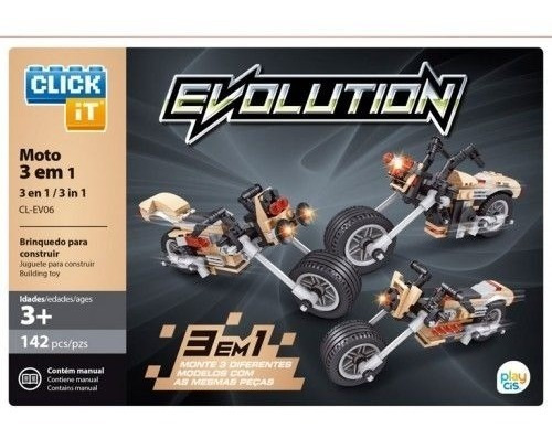 Bloco De Montar Click It Cis 3 Em 1 Evolution Moto