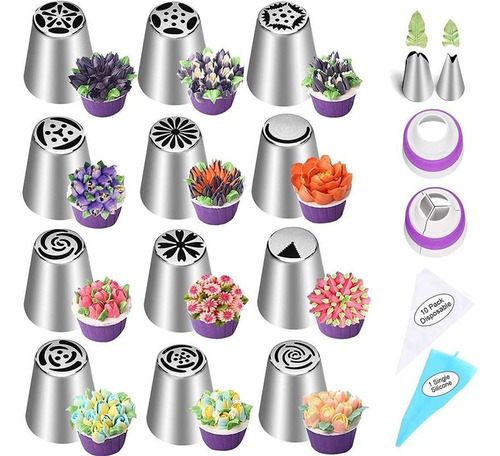 Juego De Boquillas Para Glaseado, Decoración Pasteles Juego