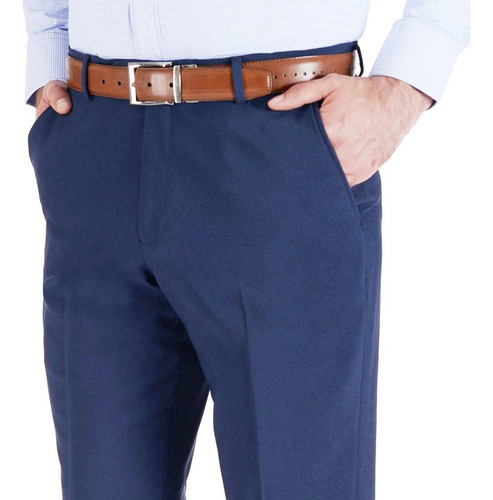 Imagen 4 de 5 de Pantalón Yale Hombre Vestir Liso Sin Pinzas Recto Marquiz