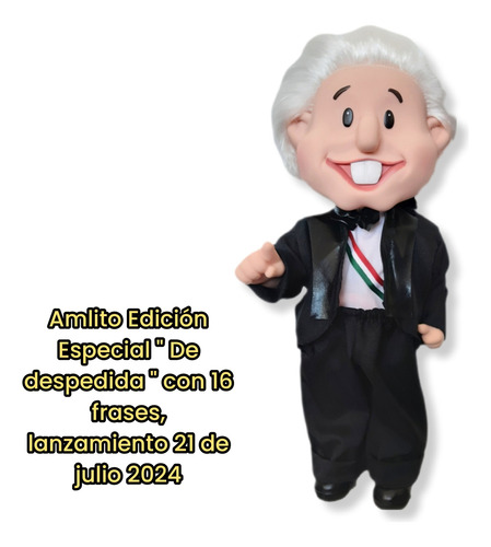 Muñeco Amlito Lopez Obrador Edición Especial Con 11 Frases.