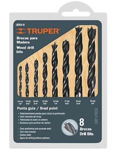 Brocas Para Madera 8 Pzs Truper