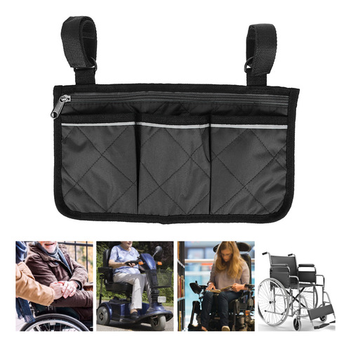 Bolsa De Almacenamiento Black Walker Para Silla De Ruedas Mu