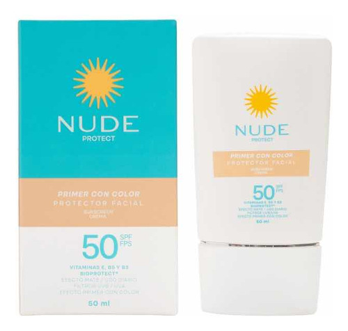 Protector Solar Facial Nude Con Color - mL a $1706