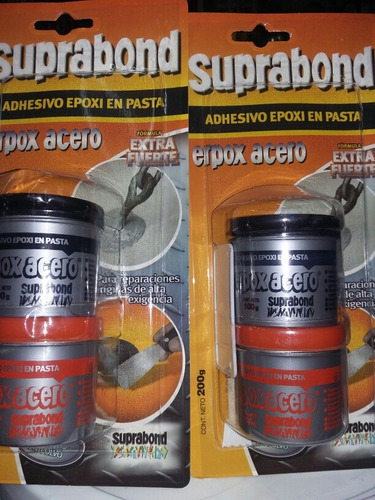 Pegamento Pasta Suprabond Adhesivo ERPOX ACERO ALTA EXIGENCIA no tóxico