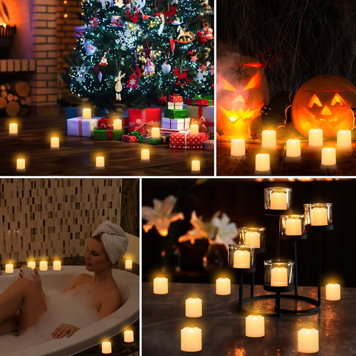 Velas Led Sin Llama, 24 Pcs Velas Led Con Ambiente Romántico