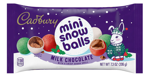 Cadbury Mini Bolas De Nieve De Chocolate Con Leche Con Un Ca