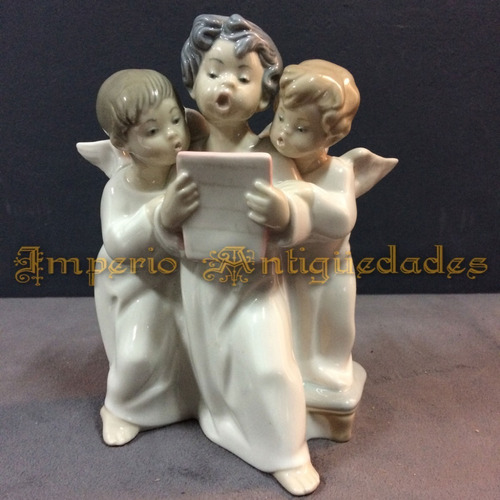 Antigua Figura Lladro En Porcelana Coro De Angelitos 