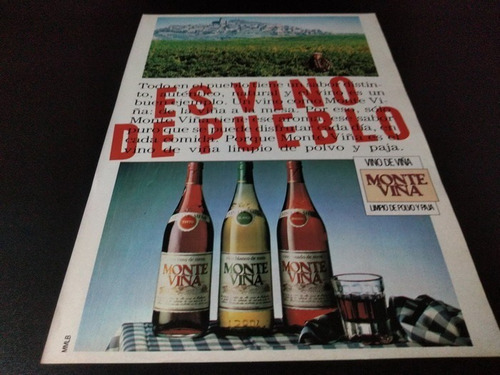 (pe094) Publicidad Clipping Vino Monte Viña * 1979