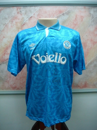 Camisa Futebol Napoli Italia Umbro Usada Antiga 641