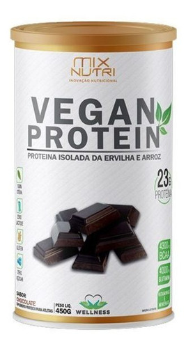 Vegan Protein - Chocolate - Mix Nutri - 450g