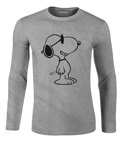Camiseta Manga Larga  Snoopy Hombre Ikl