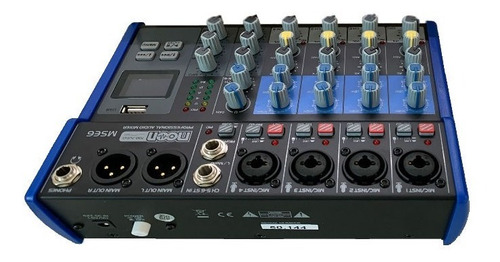 Consola Mixer De 6 Canales Con Mp3, Rec Effect Audiofer