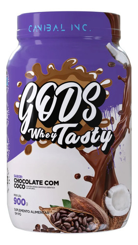 Gods Whey Tasty 3w Chocolate Com Coco 900g - Canibal Sabor Sem Sabor