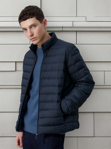 Campera Uniqlo 3d Ultra Light Down Original # Azul Large