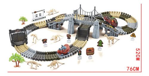 Pista Flexible De Dinosaurios Para Armar Con Carros
