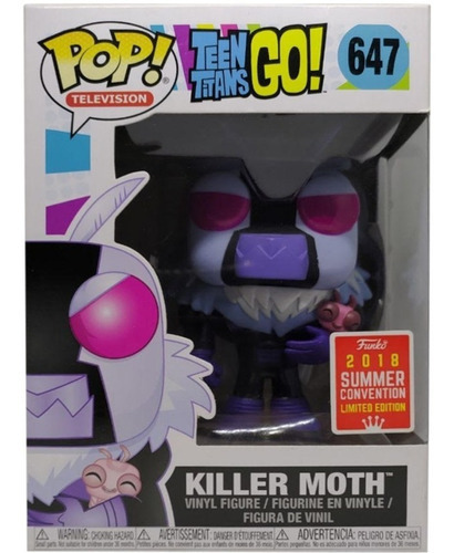 Funko Pop Killer Moth Teen Titans Go! 647 Summer Convention