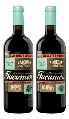 Vino Tucumen Reserva Cabernet Sauvignon Pack X2 Unidades