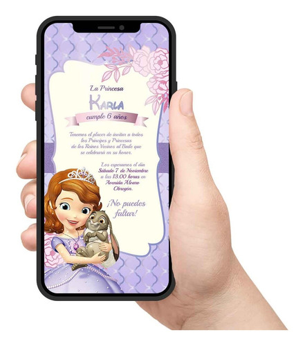 Invitación Digital Princesita Sofía