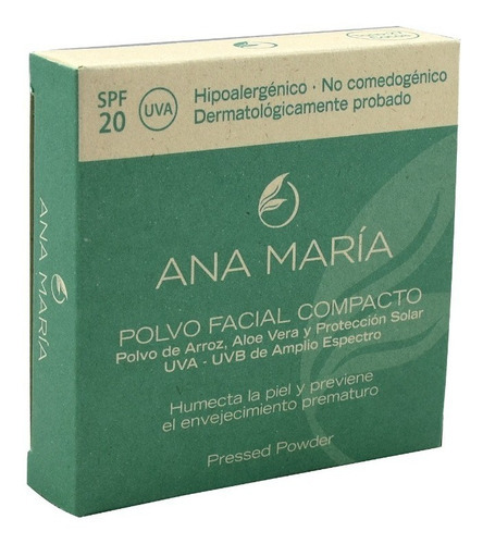 Polvo Facial Arroz y Aloe Vera Cocoa No. 27 Ana Maria