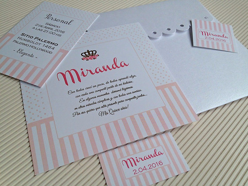 Invitaciones 15 Años X 10 Unidades (ver Detalle)