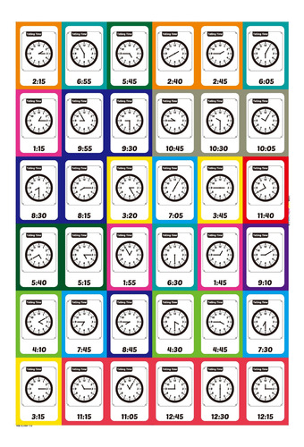 Juguete De Tarjetas Flash Para Niños For Time Learning Cards