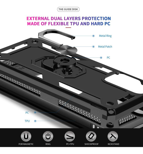 Funda Cronox Para Samsung Galaxy S20 Carcasa Antishock Mica Negro